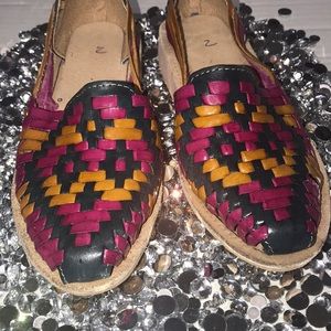 NWT Mexican Leather sandals/huaraches -colorful